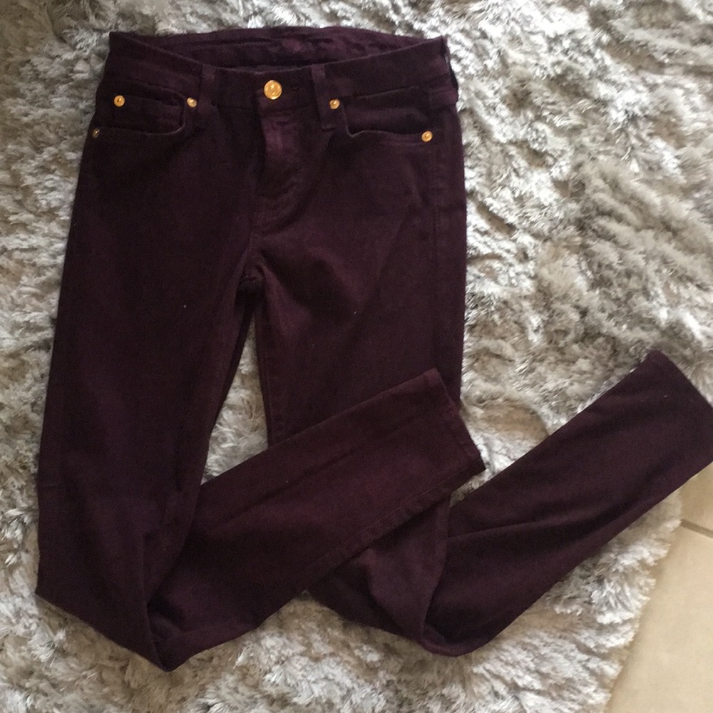 7 for all mankind burgundy jeans